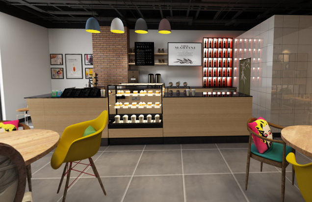 現代風格奶茶店裝修設計案例