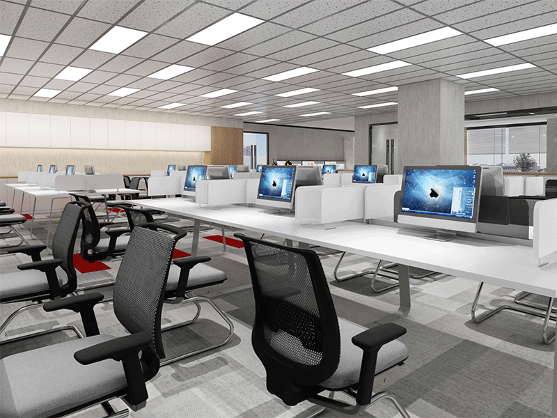 750平米企業辦公樓裝修設計效果圖