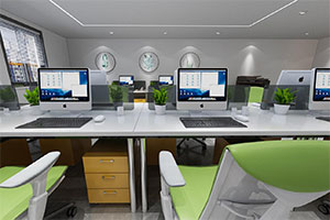 現(xiàn)代簡約老總辦公室裝修設(shè)計全景效果圖