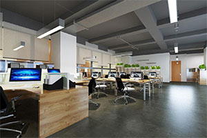 280方工業(yè)風(fēng)辦公室裝修設(shè)計全景圖片