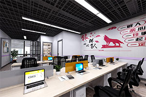 375方小型科技公司辦公室裝修設(shè)計全景案例