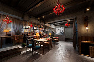小型咖啡廳裝修設計全景案例