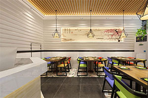 80方小型餐飲店裝修設計全景案例