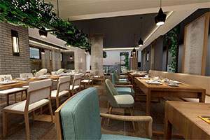 新中式主題餐廳裝修設計全景案例